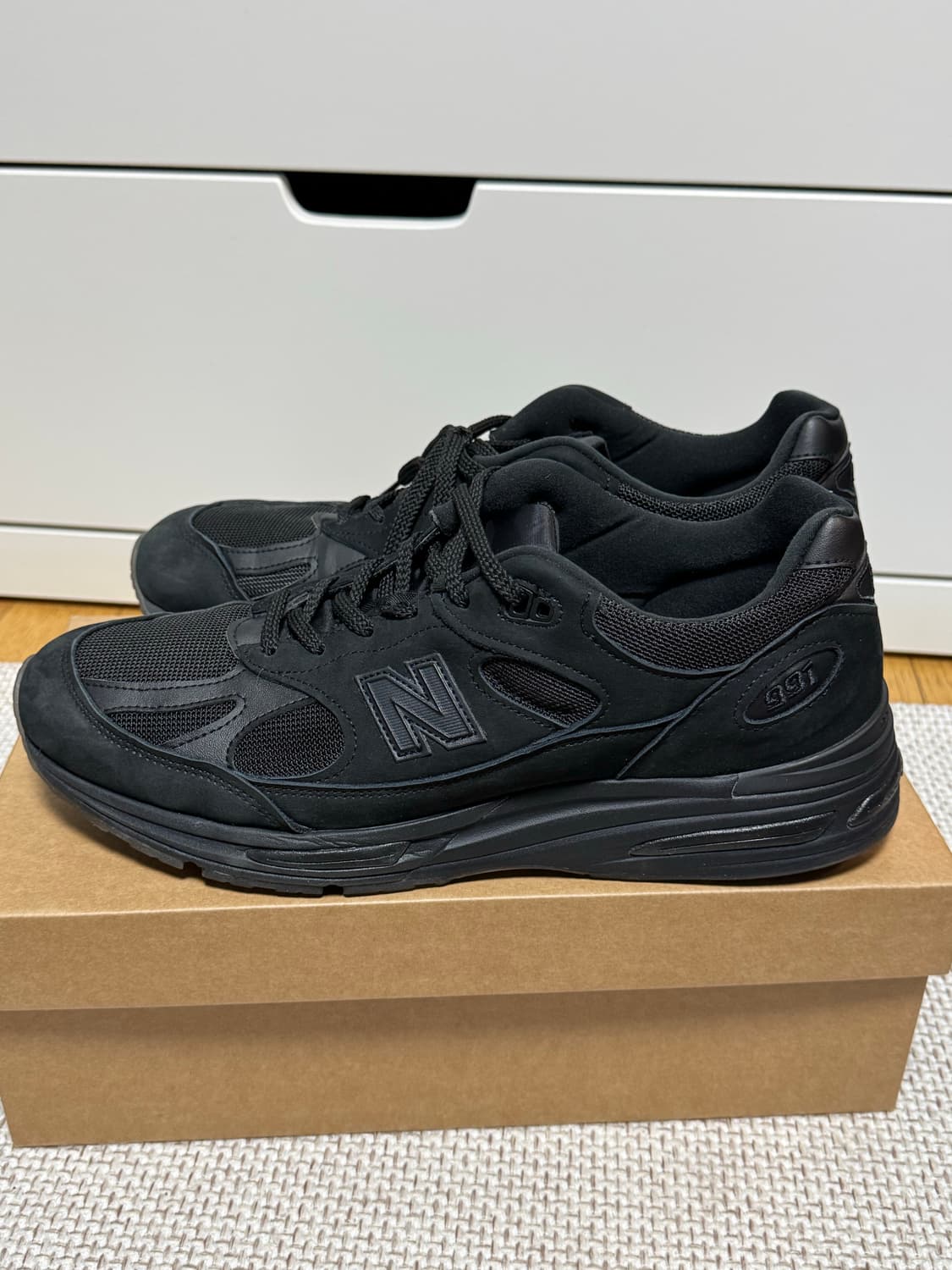 [300]뉴발란스X스톤아일랜드 991v2 메이드 인 UK 블랙 상품이미지6