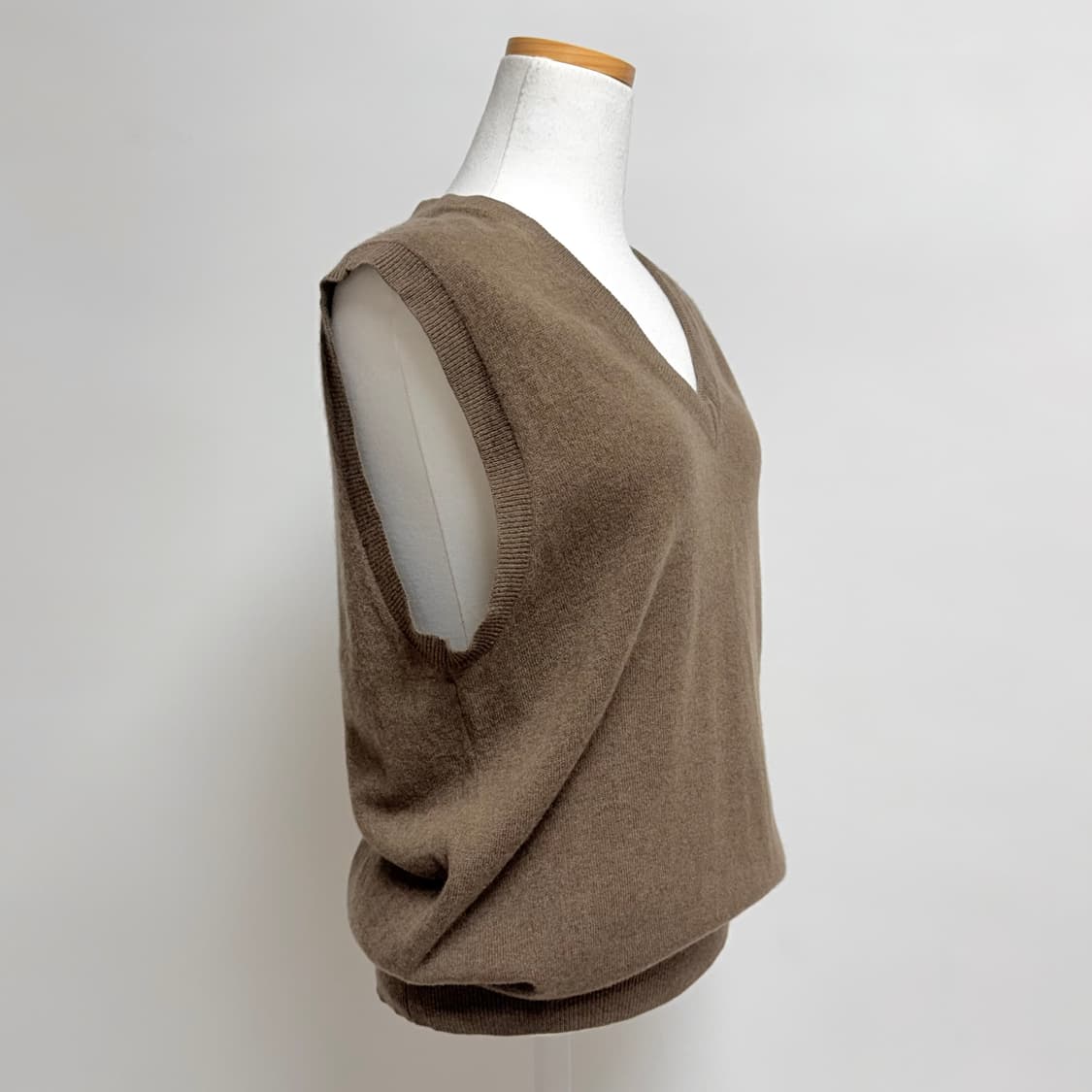 [캐시미어 100%] 니트 베스트 조끼 LL 상품이미지3