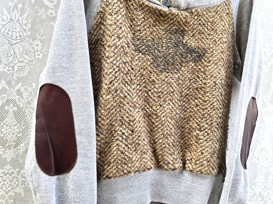 캐피탈 가죽 엘보우 후드티 (made in japan) 상품이미지3