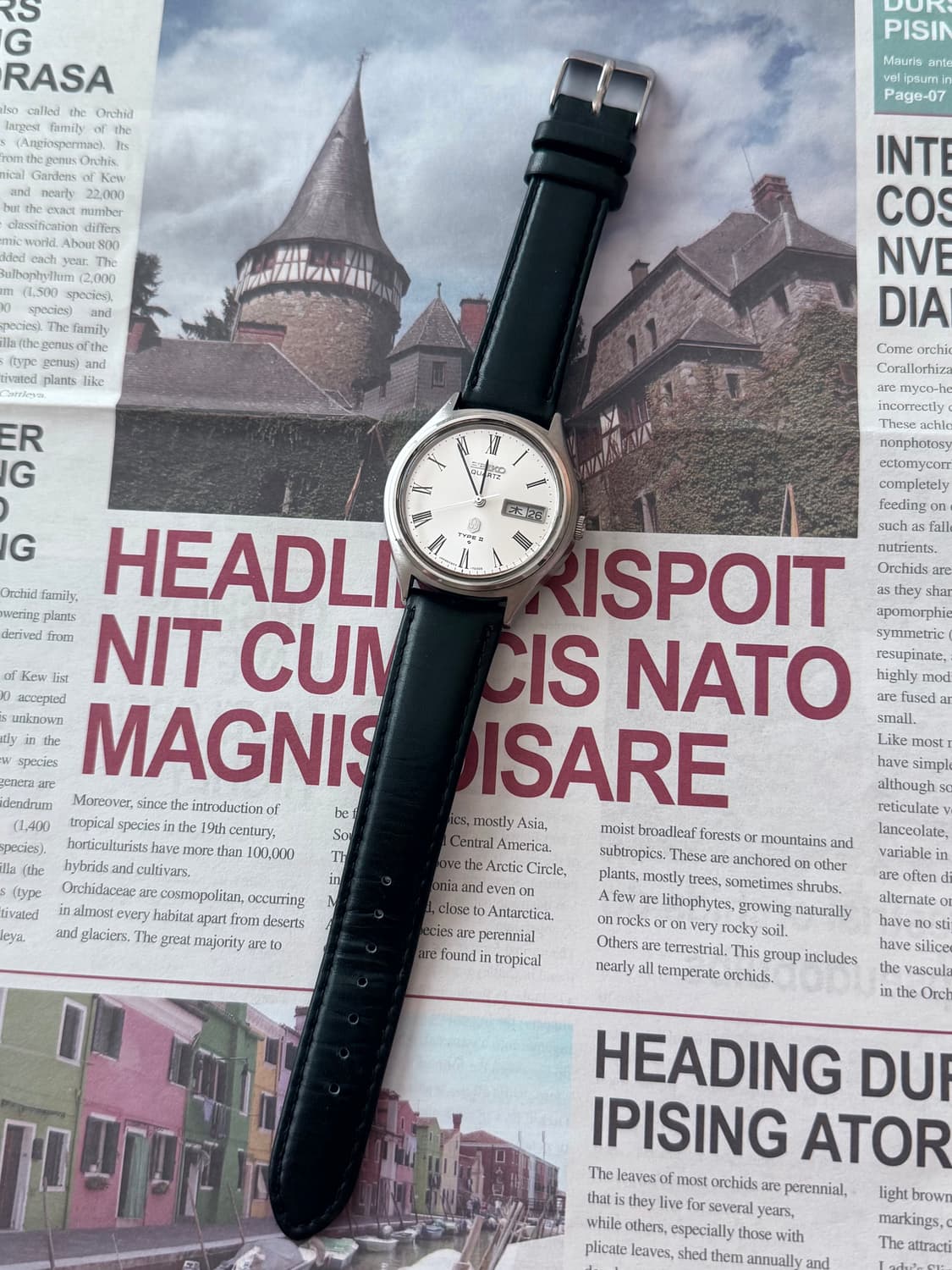 세이코 Seiko TYPE II 쿼츠 로만 인덱스 데이데이트 상품이미지2