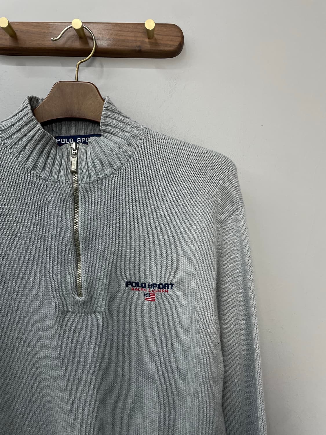 폴로 스포츠 그레이 반집업 니트집업 H1079 상품이미지3