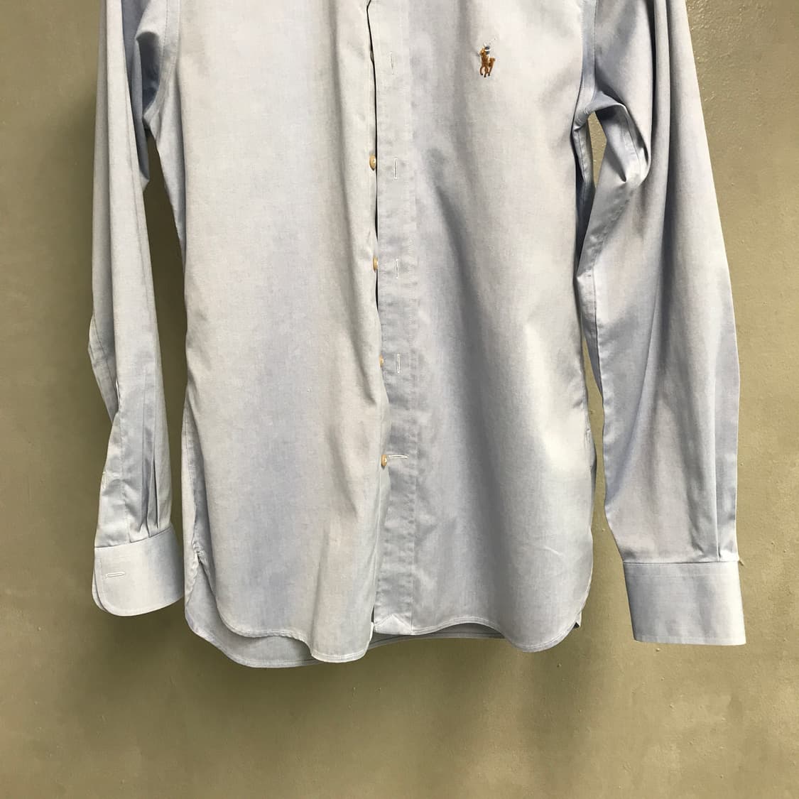 폴로 랄프로렌 솔리드 셔츠 블루 37 상품이미지3