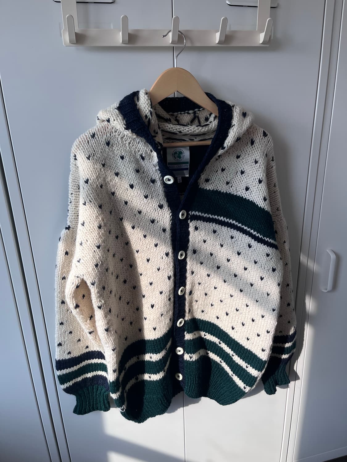 Nigel cabourn 하트 코위찬 헤비 울니트 후드집업 상품이미지6