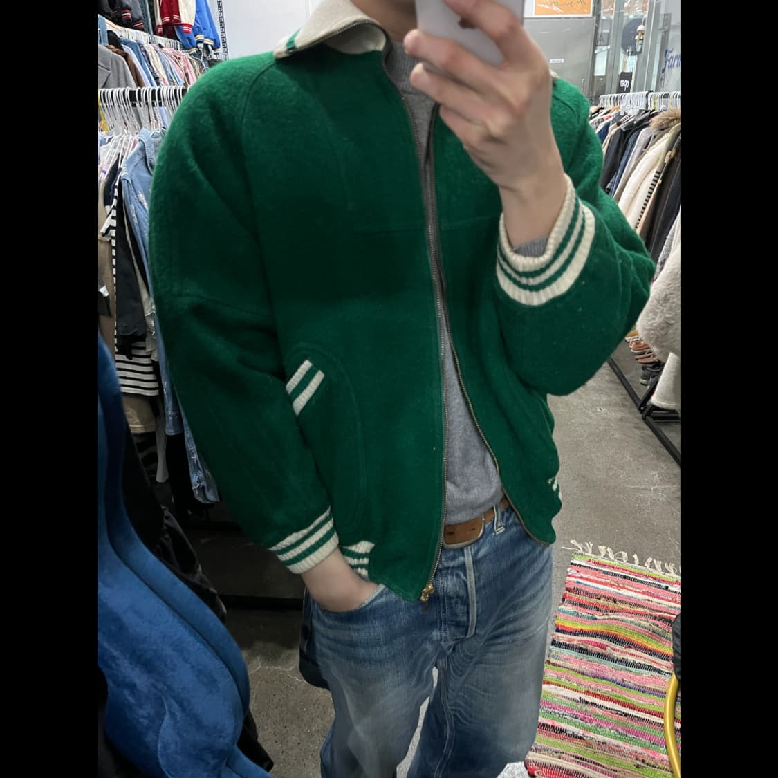 FLANDRE CLUB 울 바시티 자켓 상품이미지1