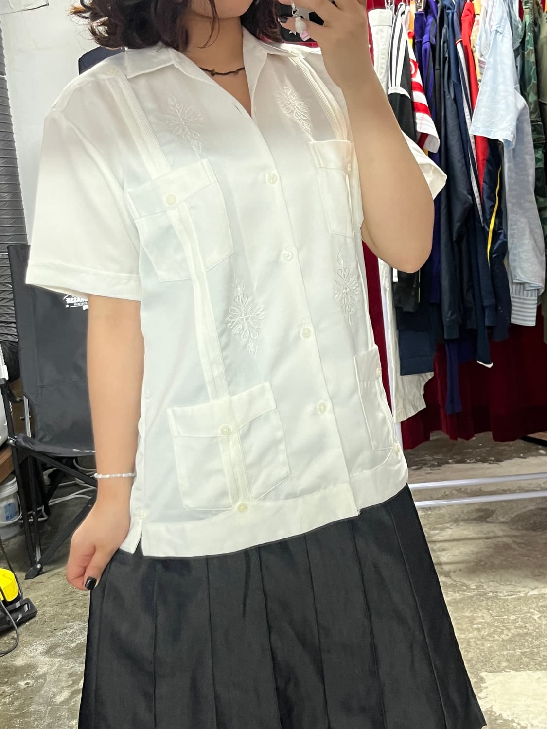 Guayabera shirts (쿠바 셔츠) 여성m 상품이미지4