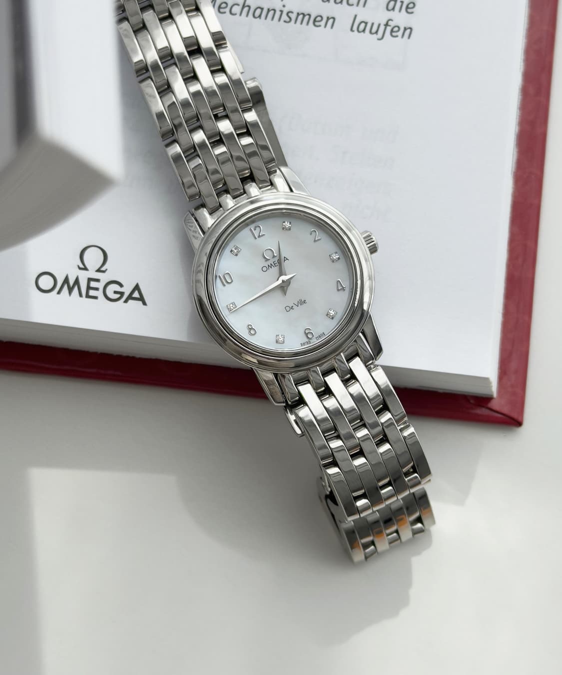 오메가 드빌 다이아 화이트 쉘 다이얼 시계  상품이미지2
