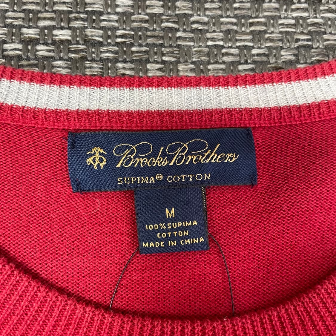 브룩스브라더스 레드 코튼 니트 M 상품이미지4