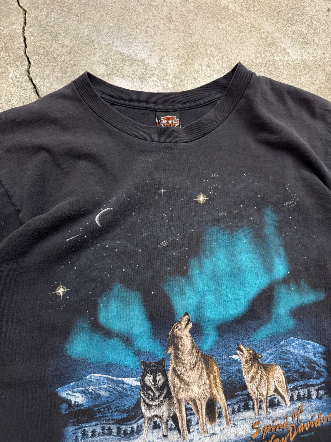 90s 할리데이비슨 오로라울프 반팔티 상품이미지4