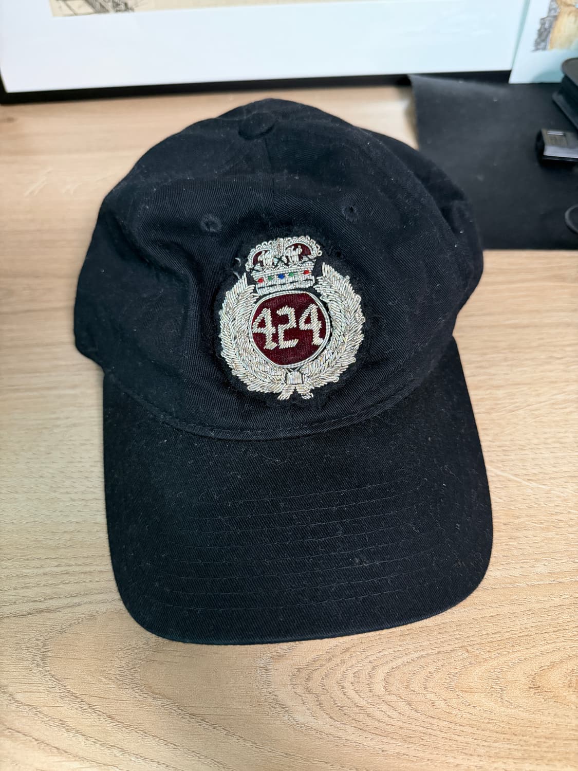 424 logo appliqued cotton twill cap 상품이미지3