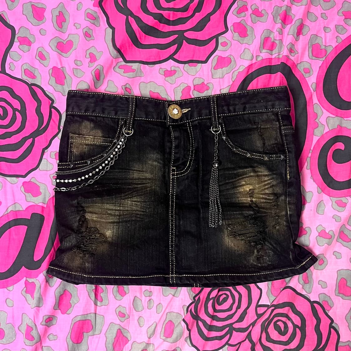 MA*RS마즈d.i.a 오네갸루대장 체인 골드워싱 스커트 펑크y2k나나깔 상품이미지1