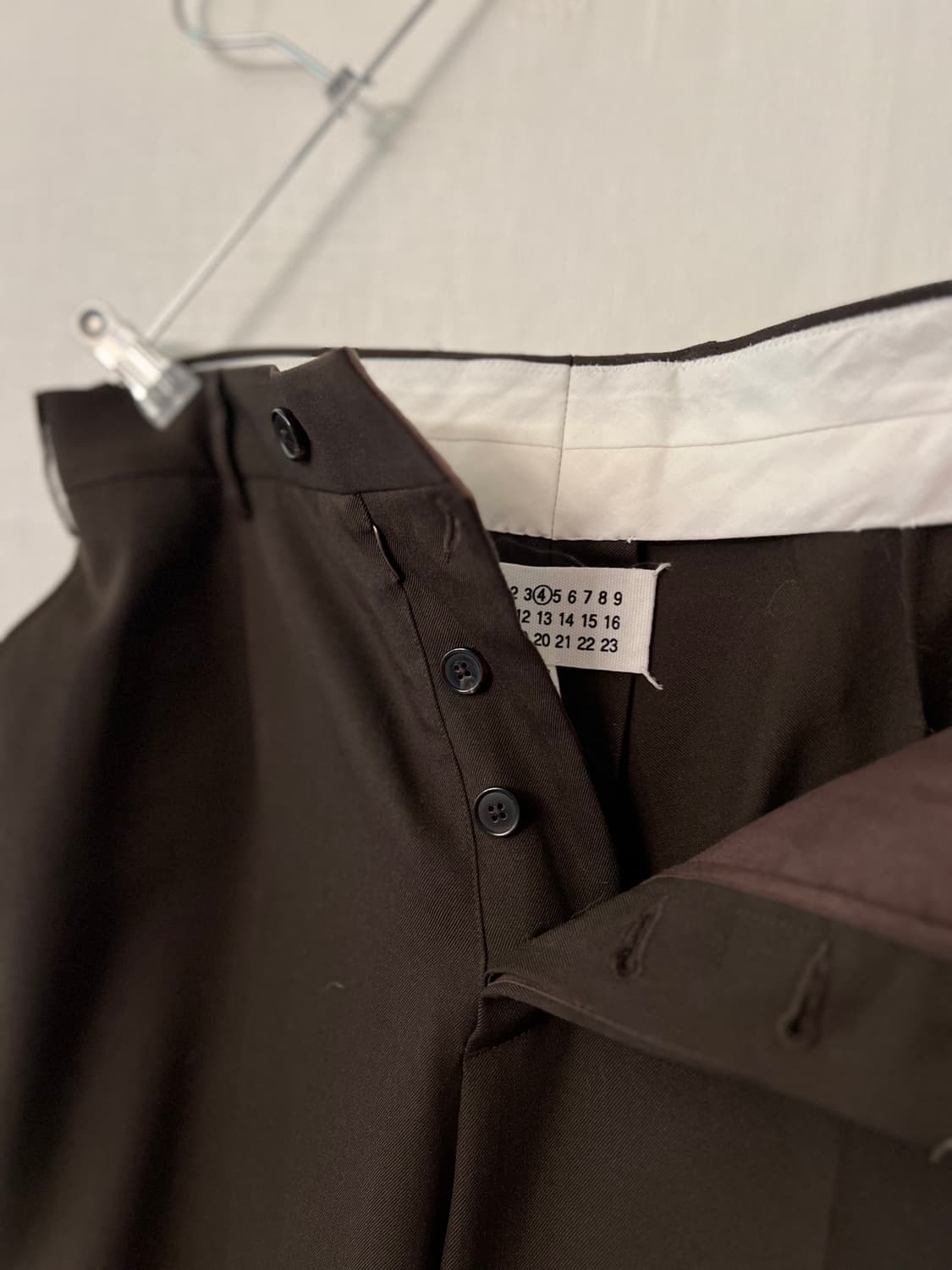 마르지엘라 브라운 팬츠 (와이드핏) 상품이미지1