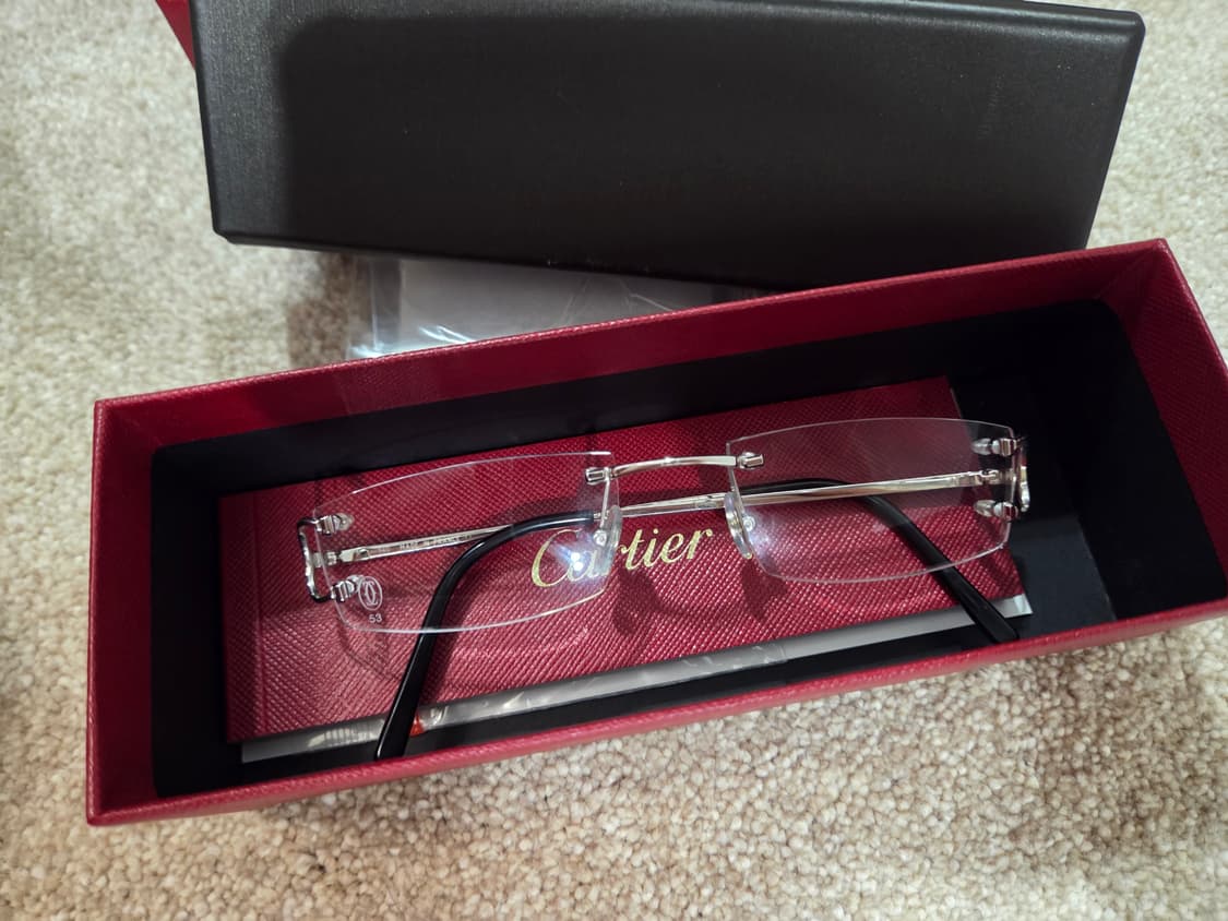 까르띠에 무테안경CT0092O silver shiny transparen 상품이미지2