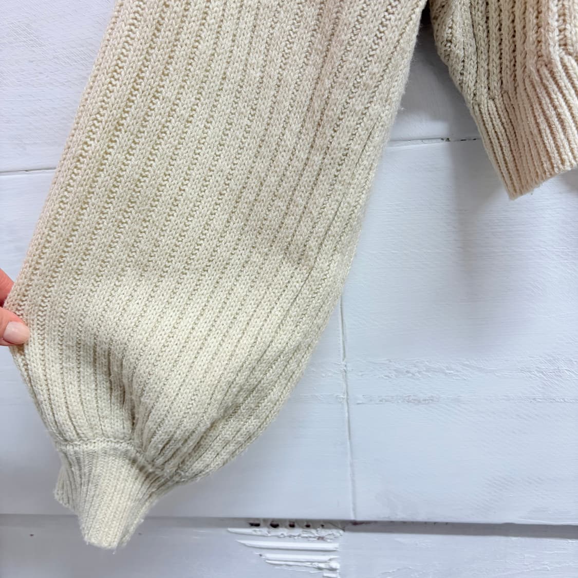 Helm 아이보리 벌룬 크롭 니트 (JPN) 상품이미지3