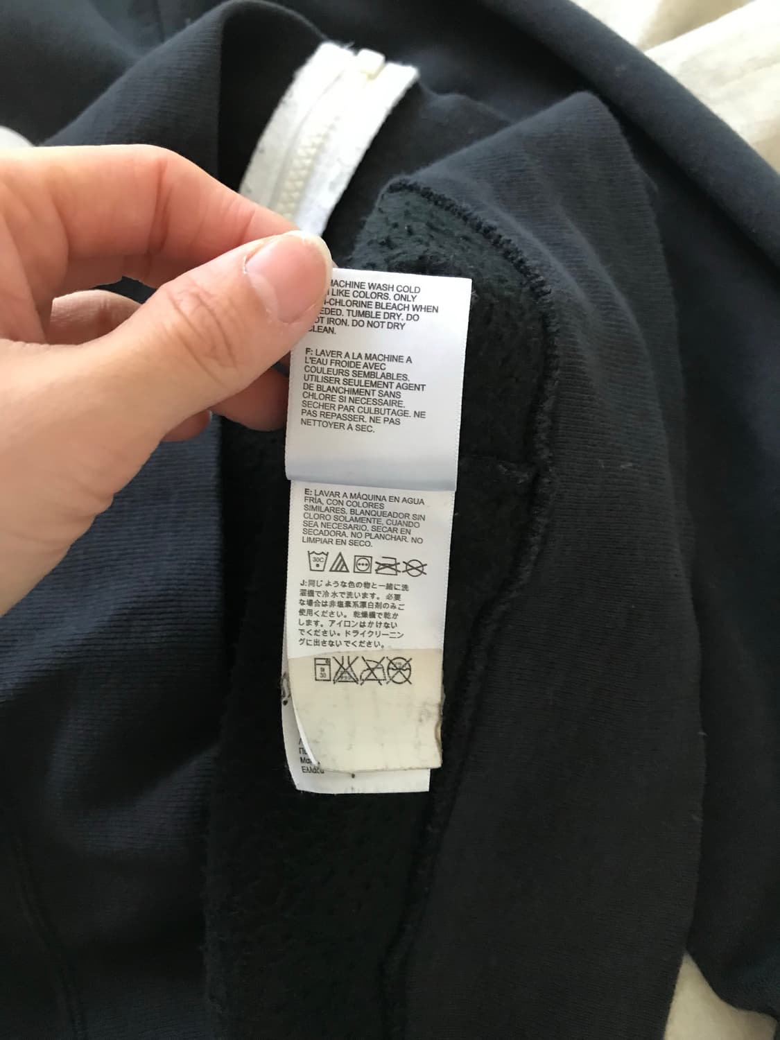 노스페이스 중앙 빅로고 블랙 후드집업 상품이미지8