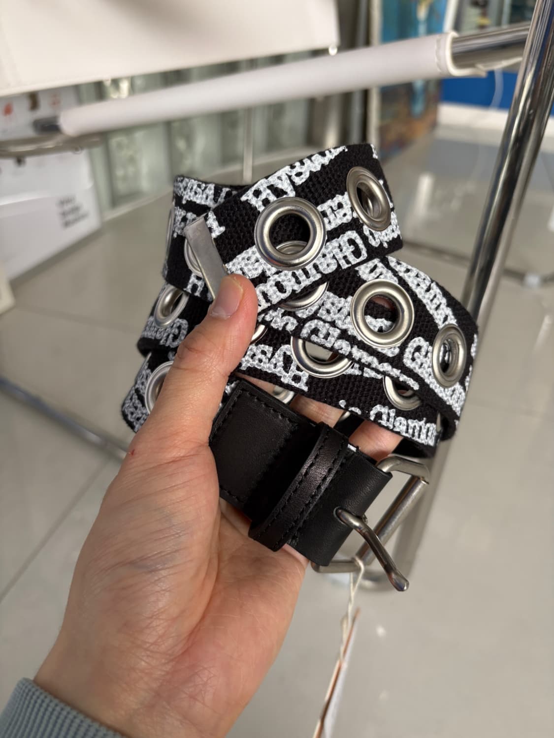 logo eyelet belt 벨트 상품이미지2