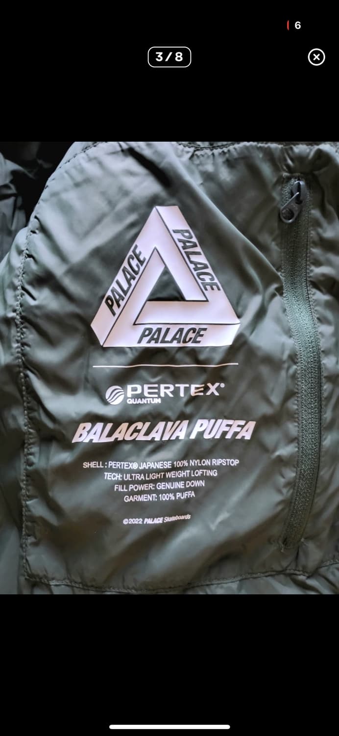 Palace 2022FW 프로스트 바라클라바 푸퍼 (올리브, S) 상품이미지3