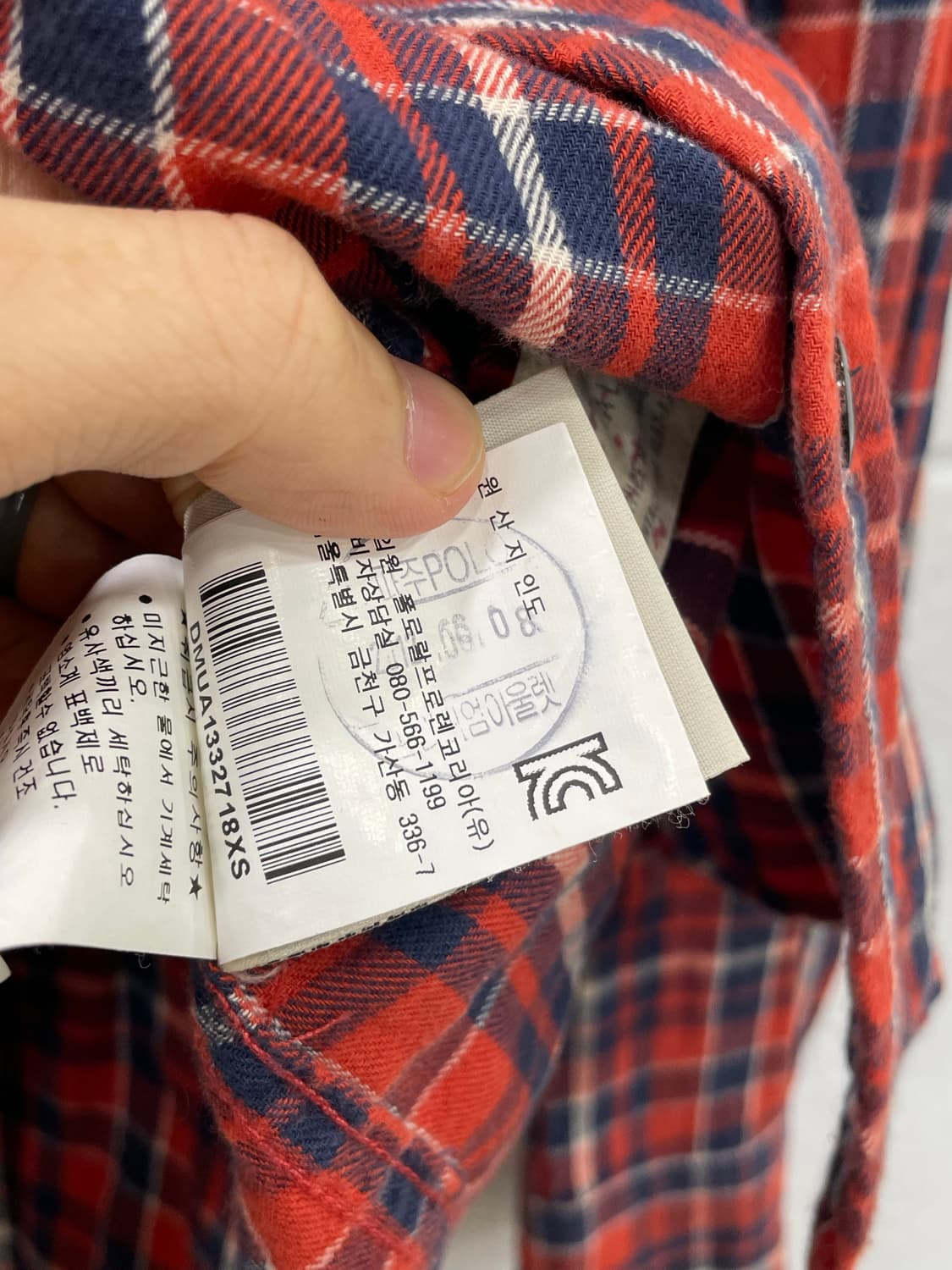데님앤서플라이 랄프로렌 체크셔츠 xs 상품이미지4