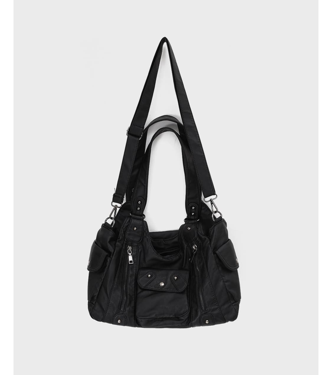 블랙업 펑크올 레더 투웨이백 상품이미지1