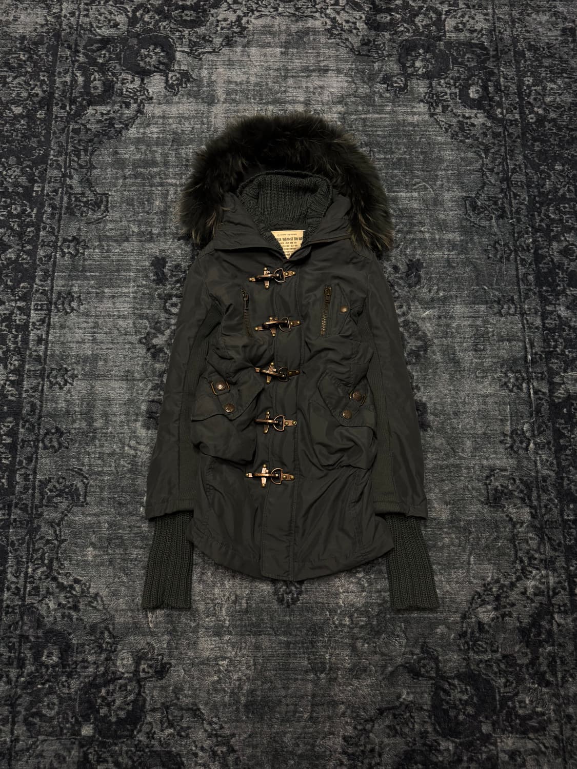 Sly 00s archive fur military long jacket 상품이미지1