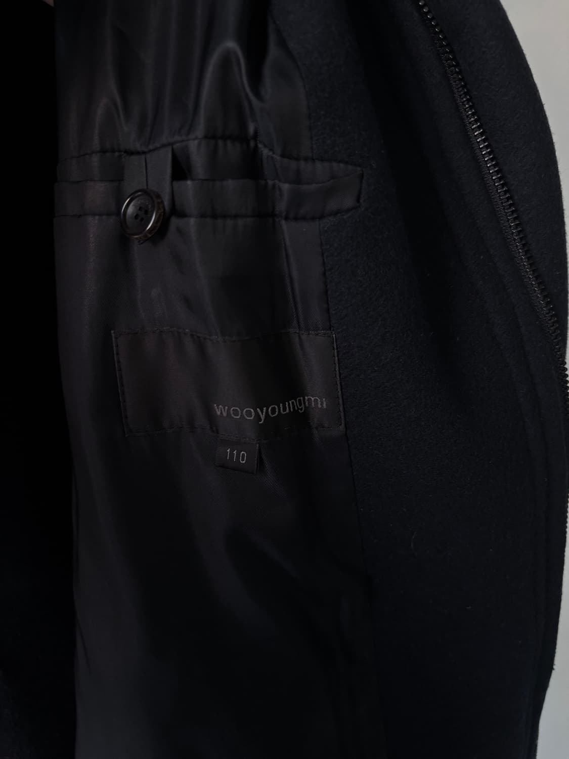 우영미 캐시미어 도킹 하이넥 코트 상품이미지9