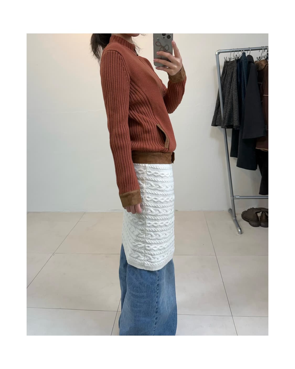 빈티지 니트 집업 상품이미지2