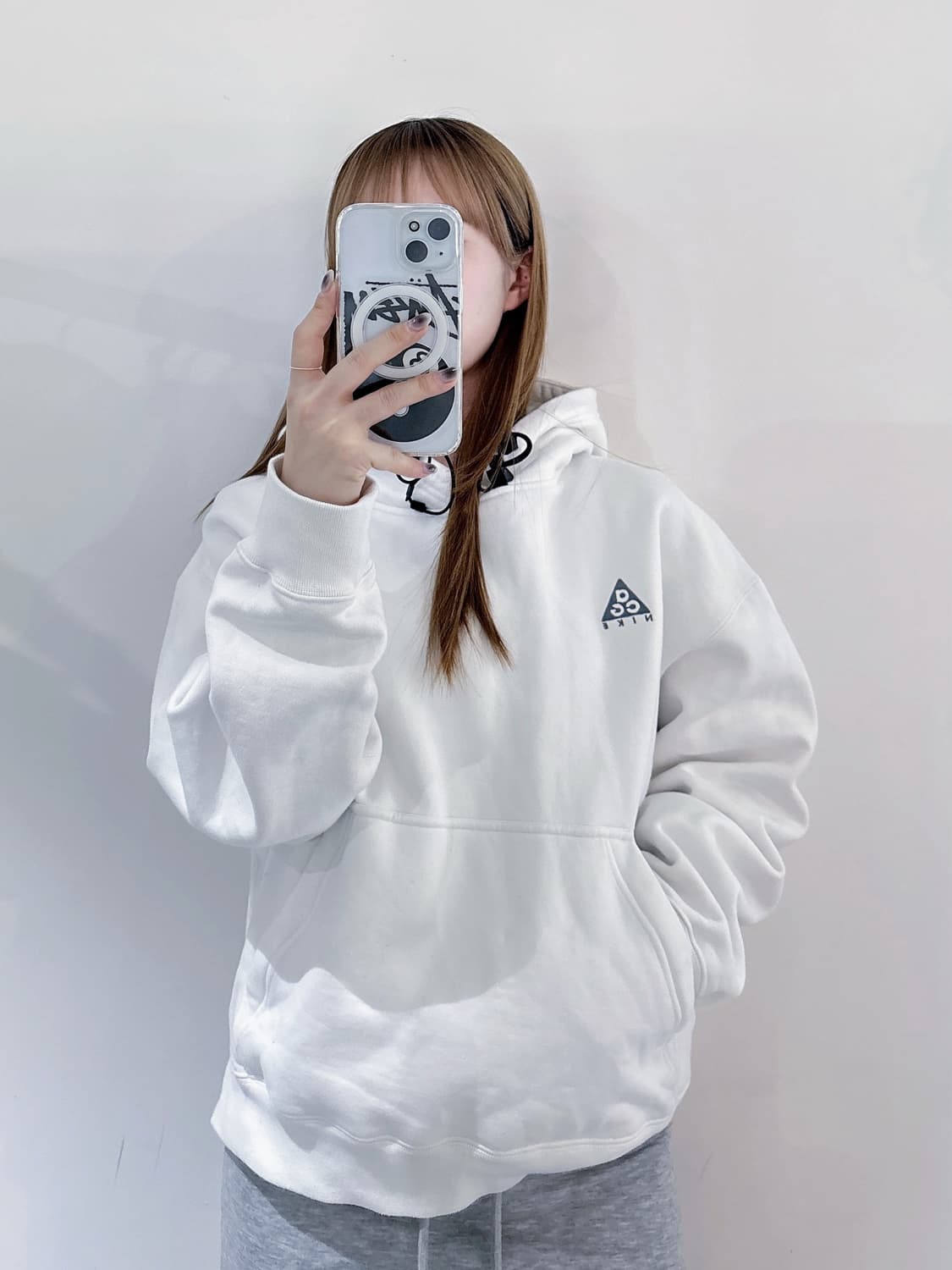 나이키 acg 화이트 후드 상품이미지2