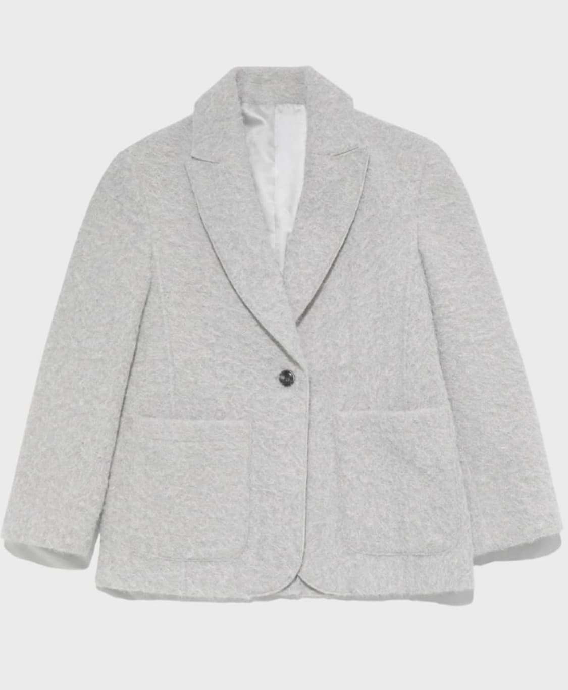 제이청 Hairy Wool Tailored Half Jacket (택O) 상품이미지4