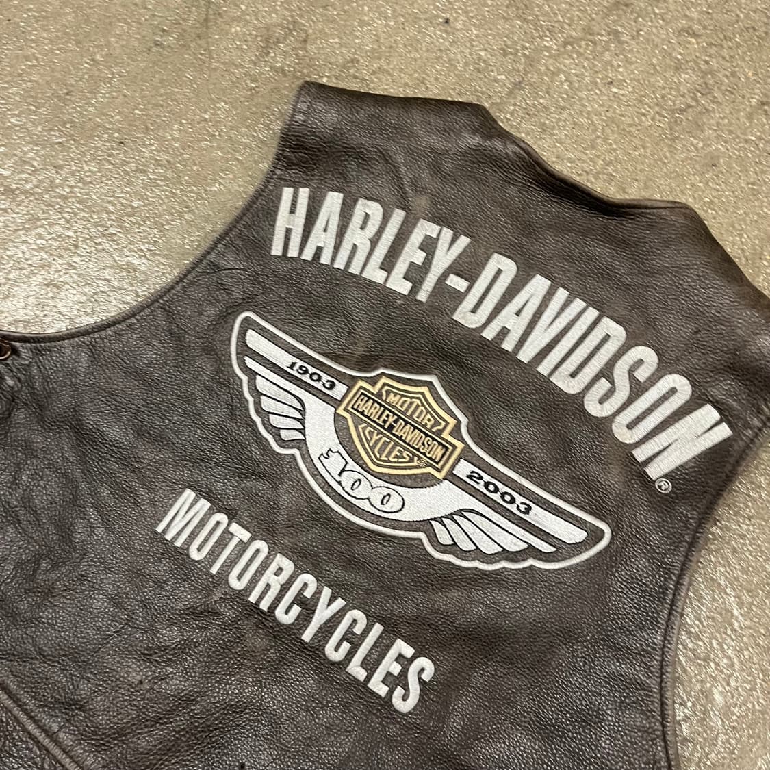 할리데이비슨 100주년 가죽 베스트 (100) 상품이미지2