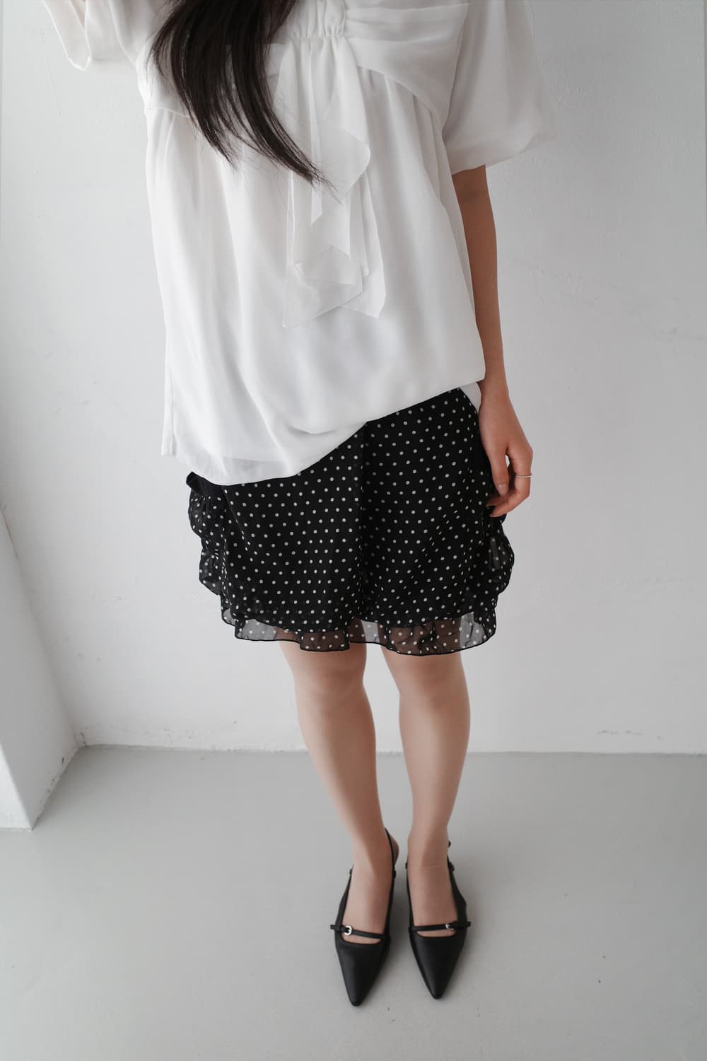 ribbon dot balloon skirt  상품이미지6