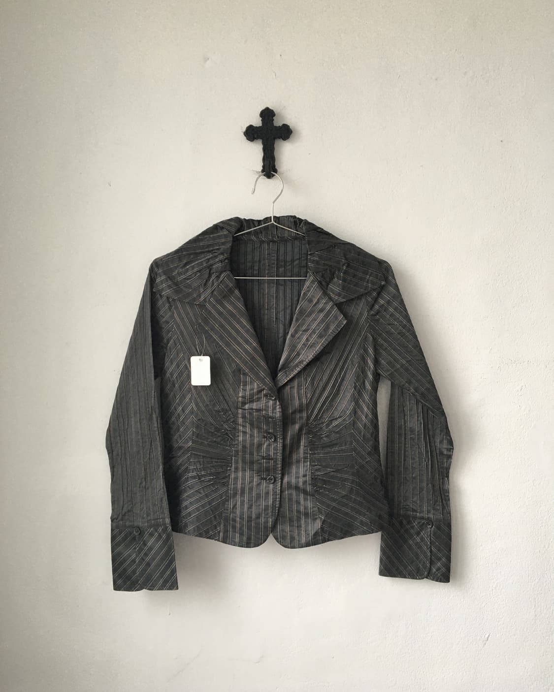 Stripe pattern glossy jacket 상품이미지2