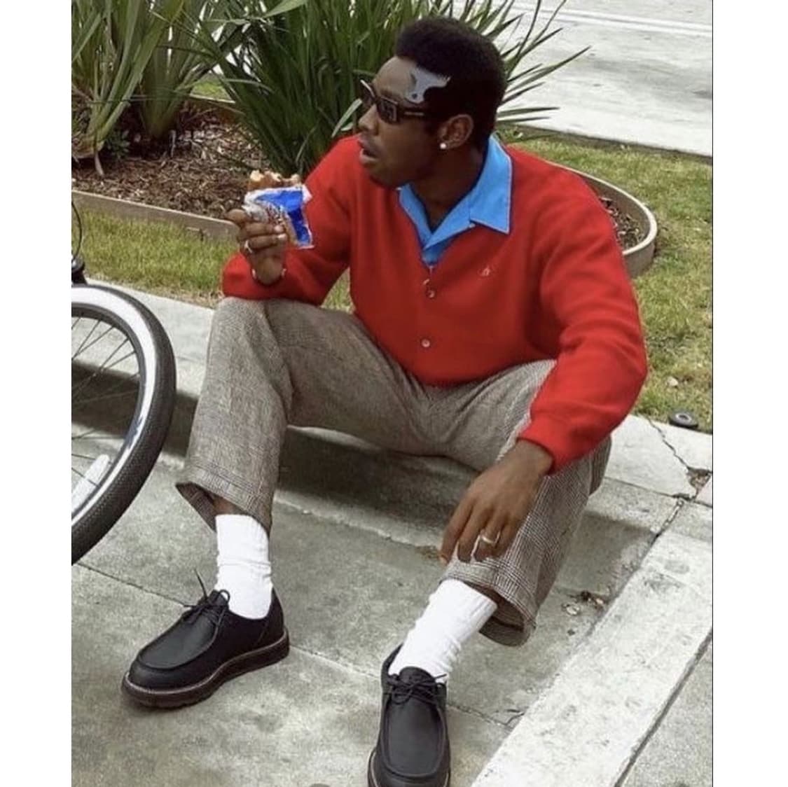 70s IZOD 라코스테 아크릴 가디건 레드 상품이미지1