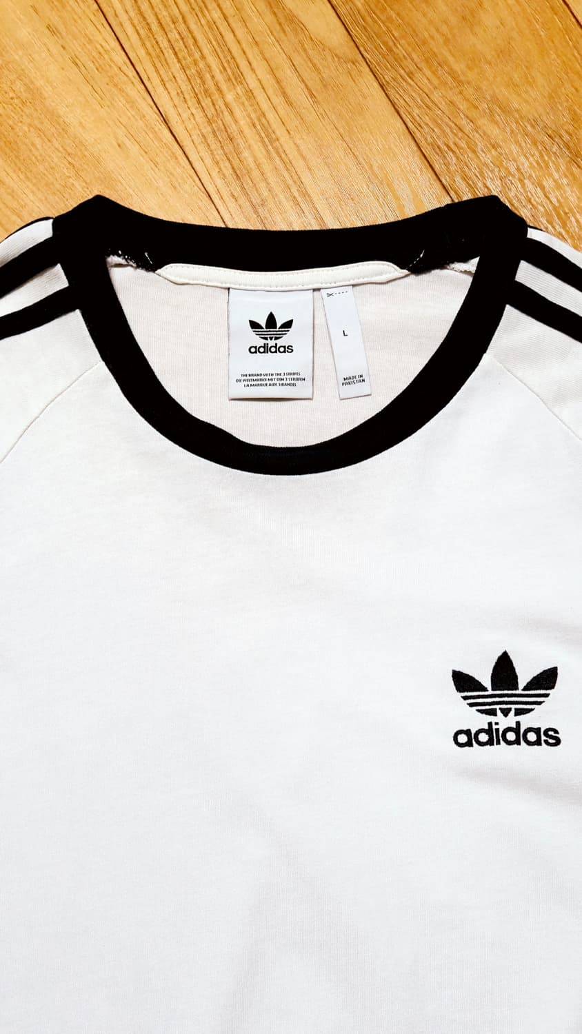 아디다스 3-Stripes 코튼 티셔츠 L 상품이미지1