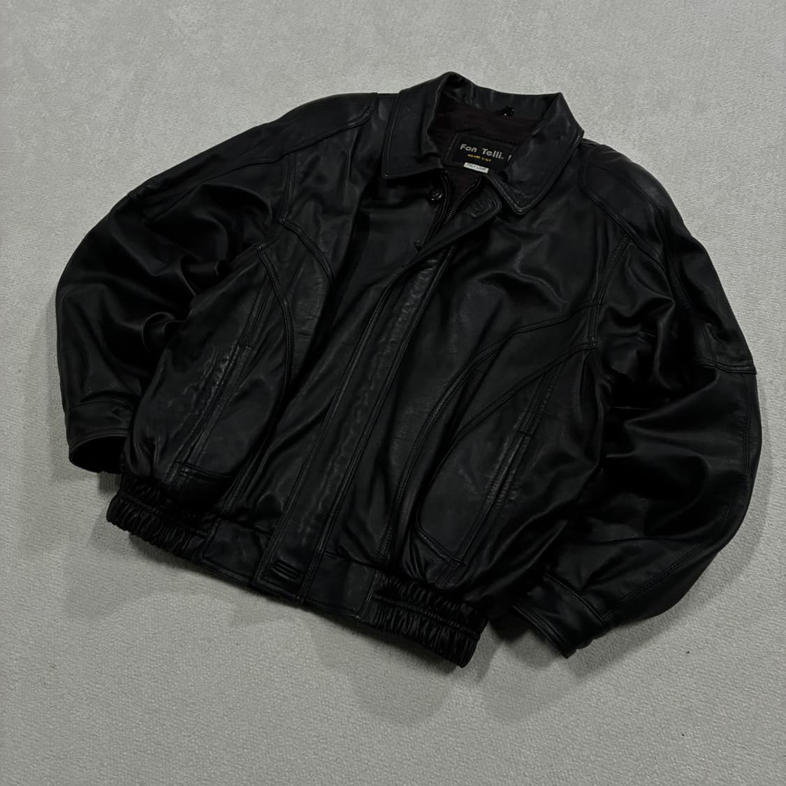 Fon Tellin 검정색 이탈리 양가죽 자켓 95 상품이미지1