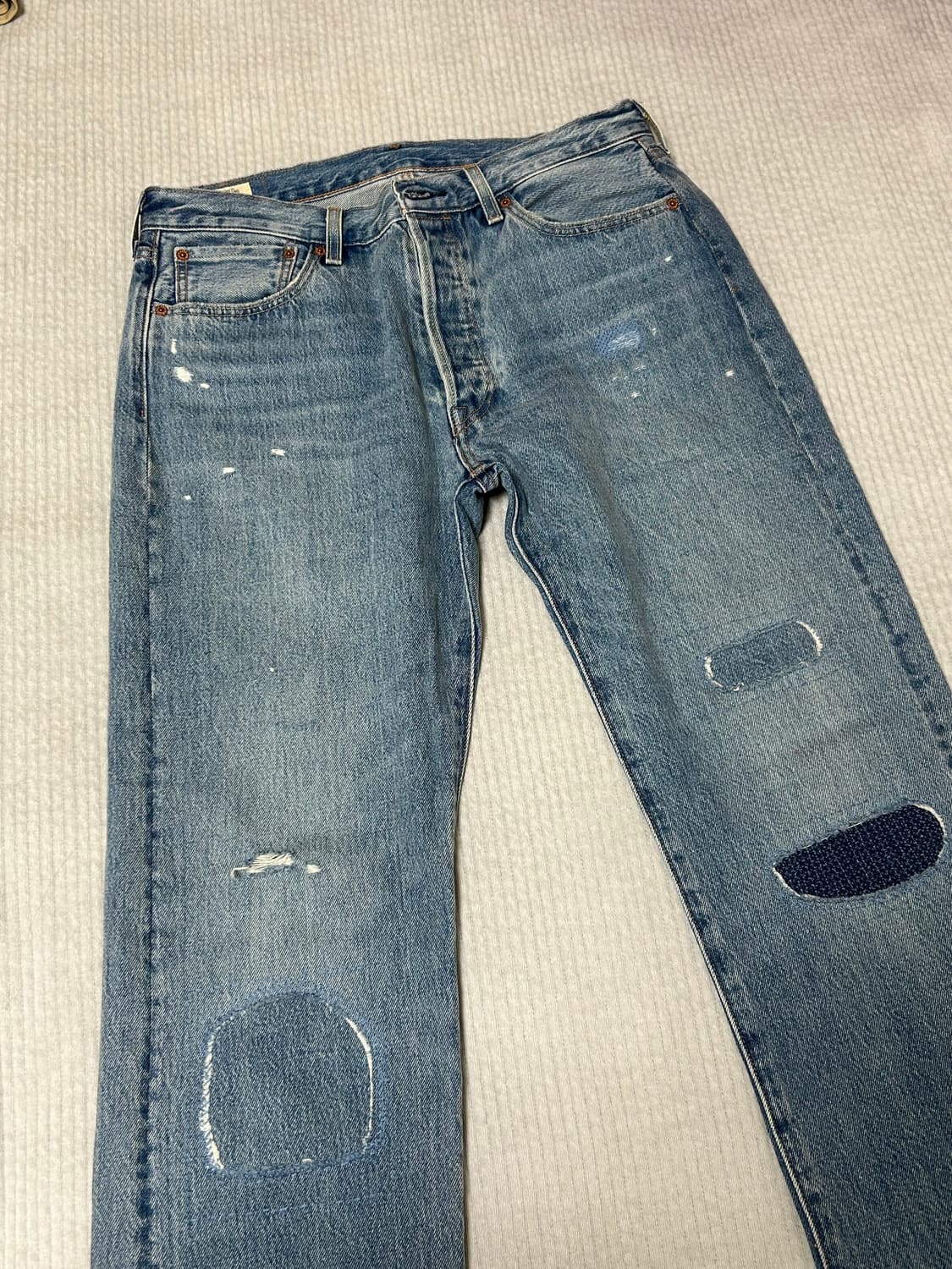 리바이스 LEVIS 501 150주년 패치워크 데님 팬츠 32 상품이미지1