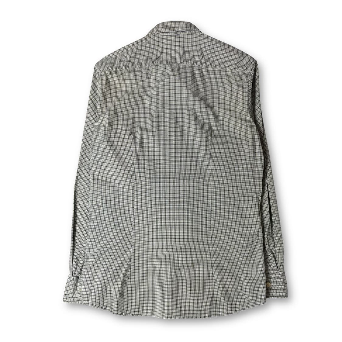 헨리코튼 연두 마이크로 체크 긴팔 셔츠 이탈리안 슬림핏 95 상품이미지2