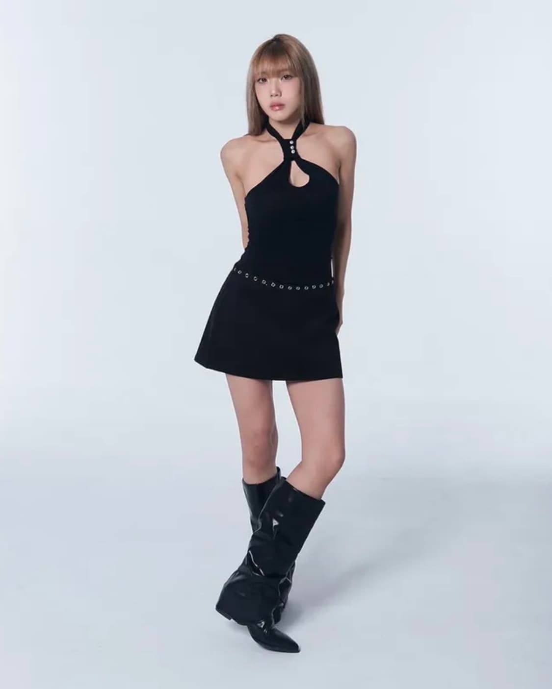 브리즈워크 블랙 아일렛 미니 스커트 S 상품이미지5