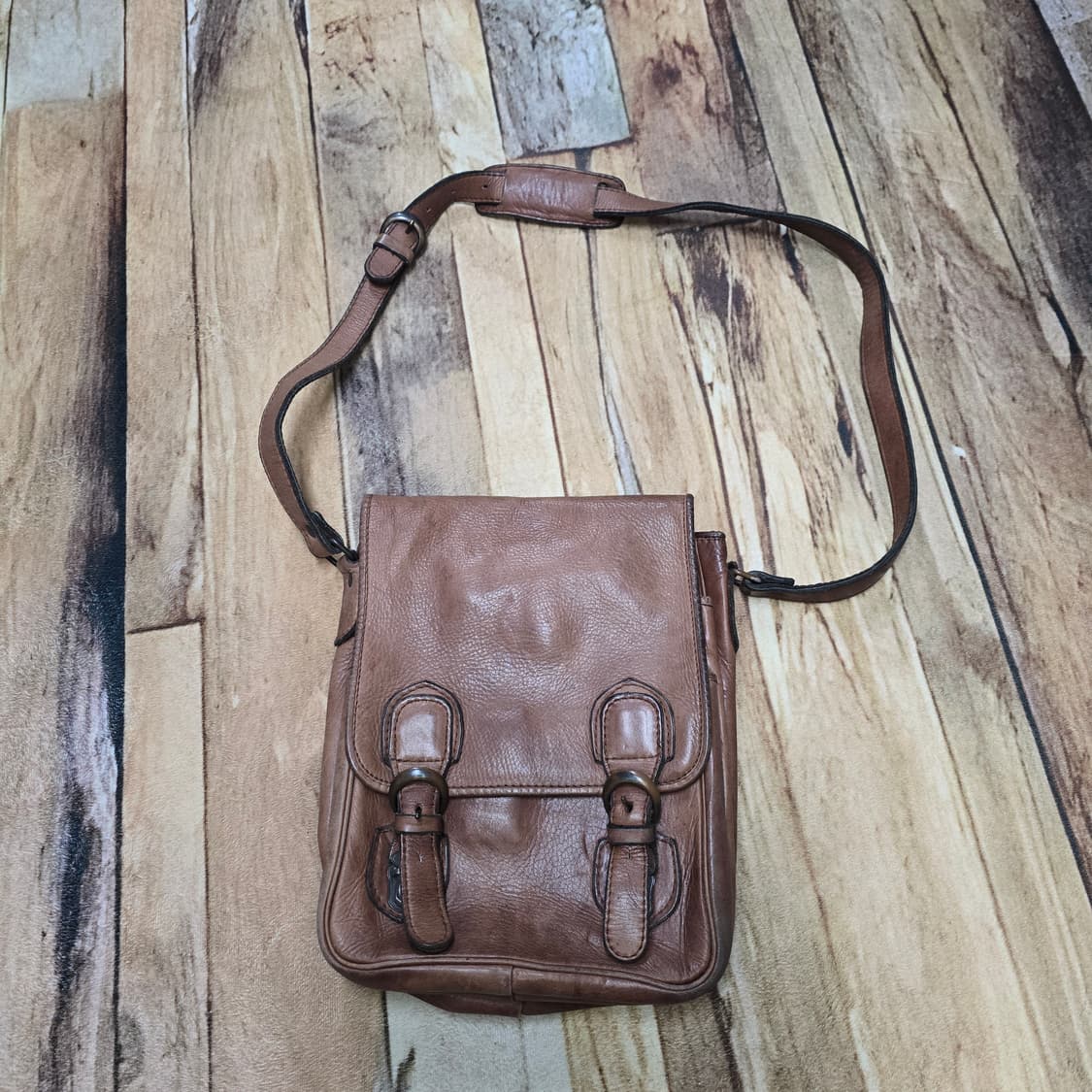 Made in Japan Vintage 카우레더 크로스백 상품이미지1