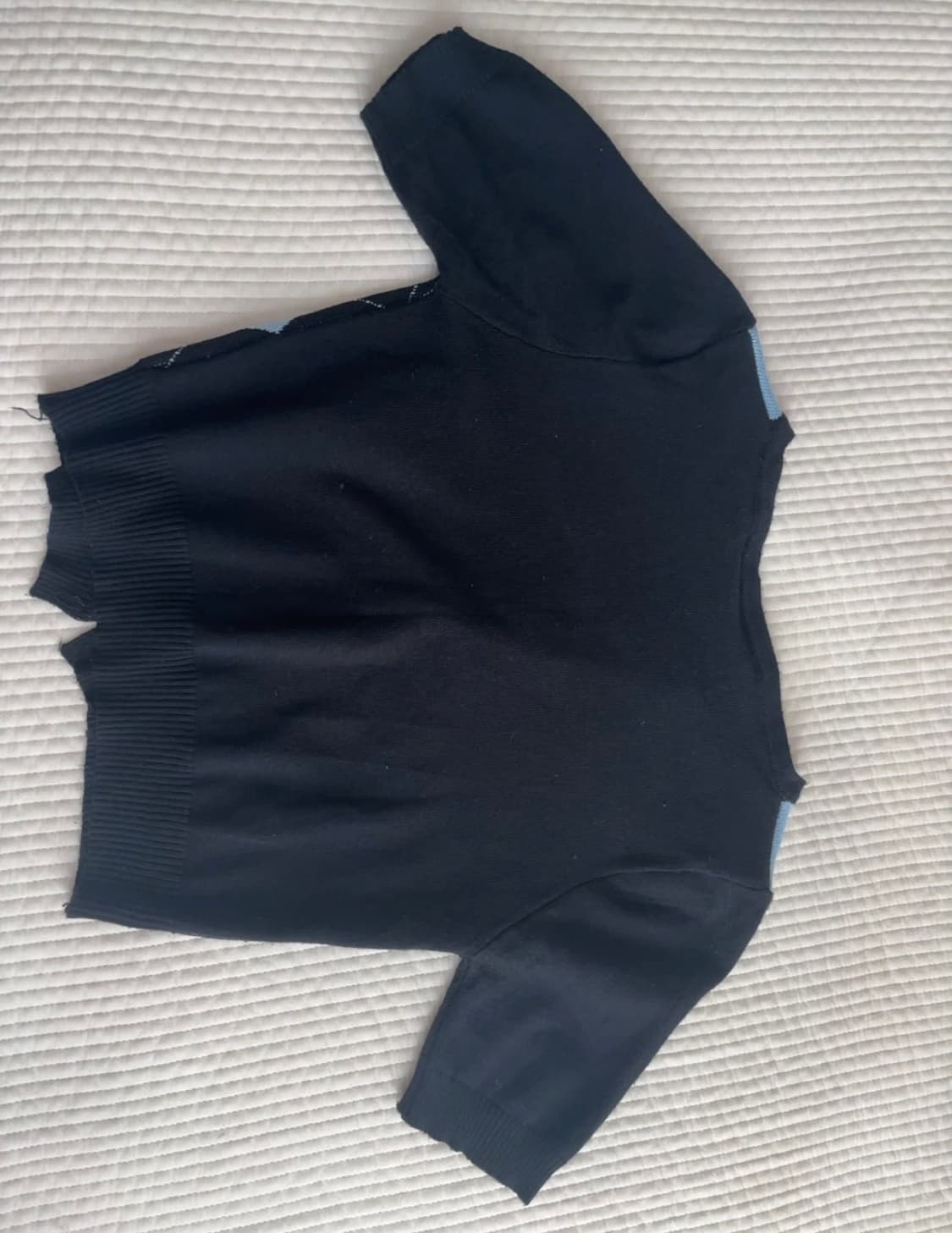 라코스테 빈티지 여성 아가일 반팔니트 상품이미지3