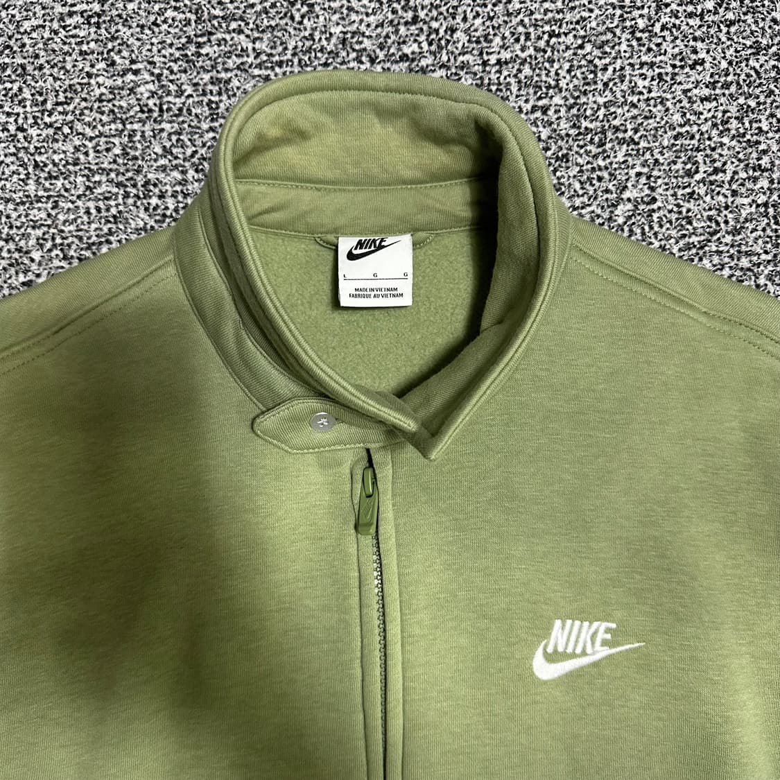 (L) 나이키 스우시 말차 집업 자켓 올리브 그린 상품이미지2