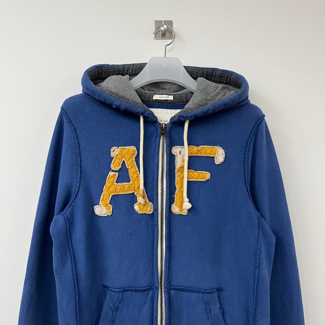 아베크롬비 자수로고 블루 후드집업 상품이미지4