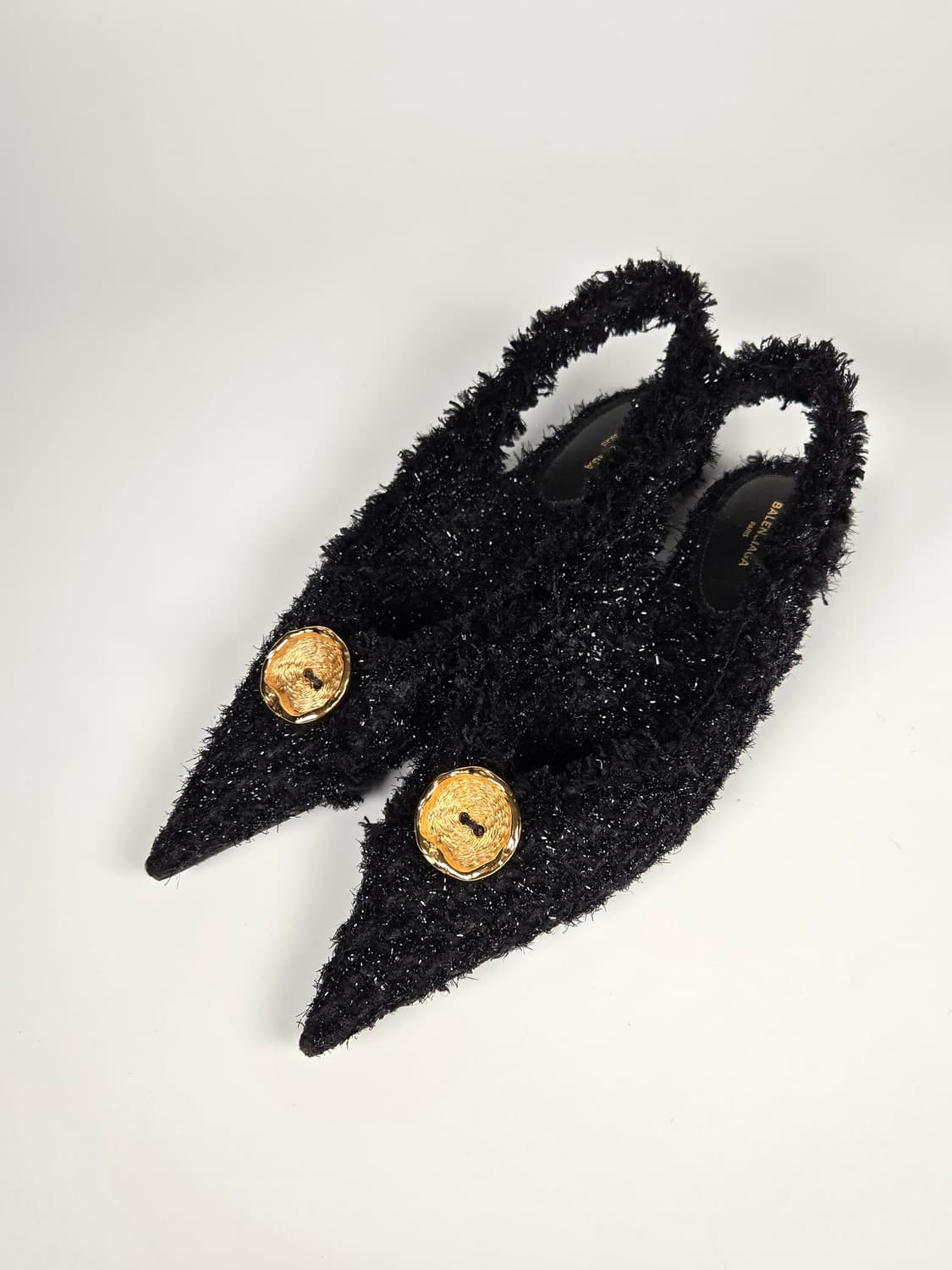 발렌시아가 스카파 트위드 루렉스 슬링백 플렛 36.5 상품이미지2