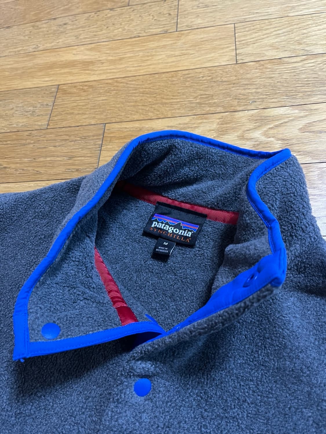 파타고니아 신칠라 니켈 블루 맨 m 플리스 후리스 아노락 상품이미지2