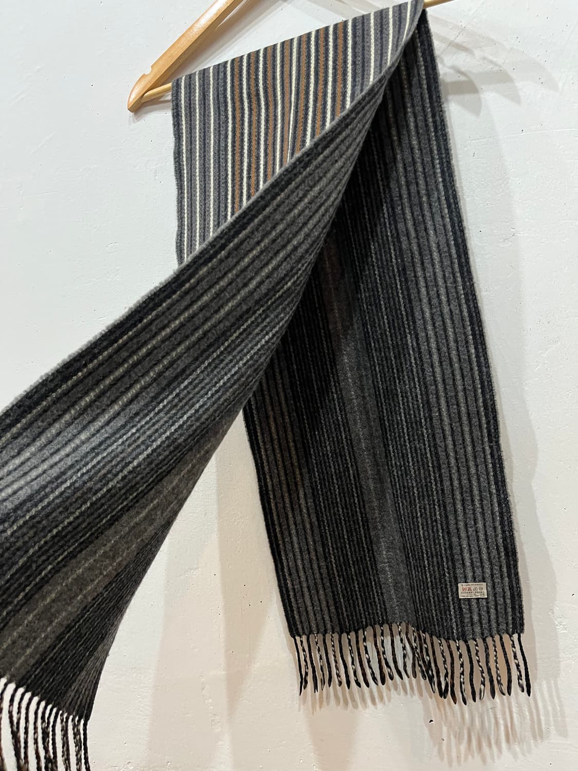 Made in JAPAN 울 캐시미어 니팅 머플러 상품이미지3