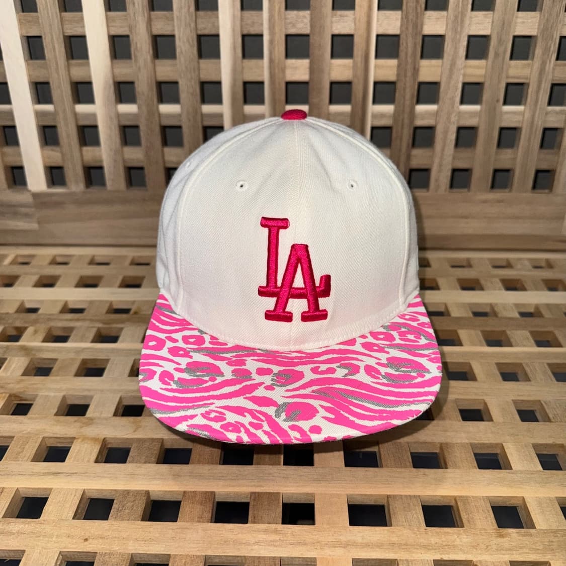 mlb LA 다저스 레오파드 패턴 바이저 캡 상품이미지1