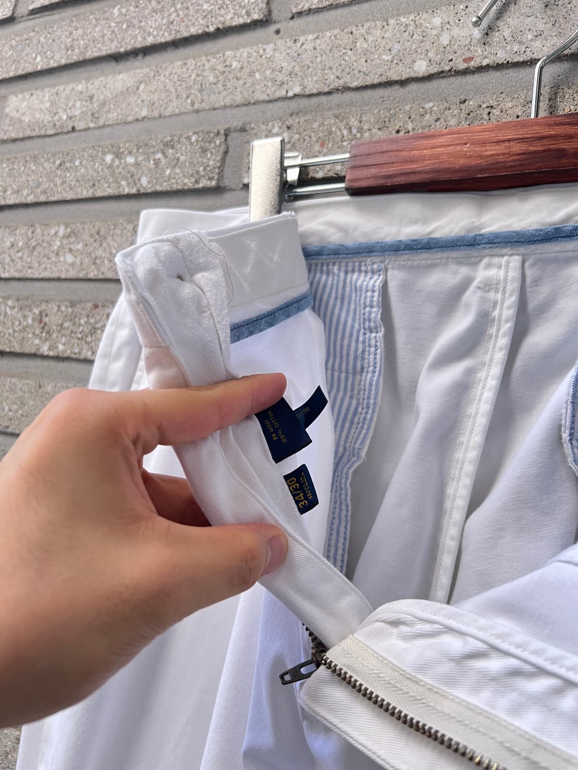 [34]폴로 랄프로렌 CLASSIC FIT 화이트 치노팬츠 상품이미지5