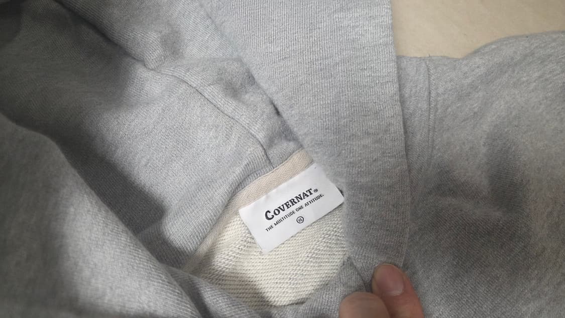 커버낫 C로고 멜란지 그레이 후드 티셔츠  상품이미지4