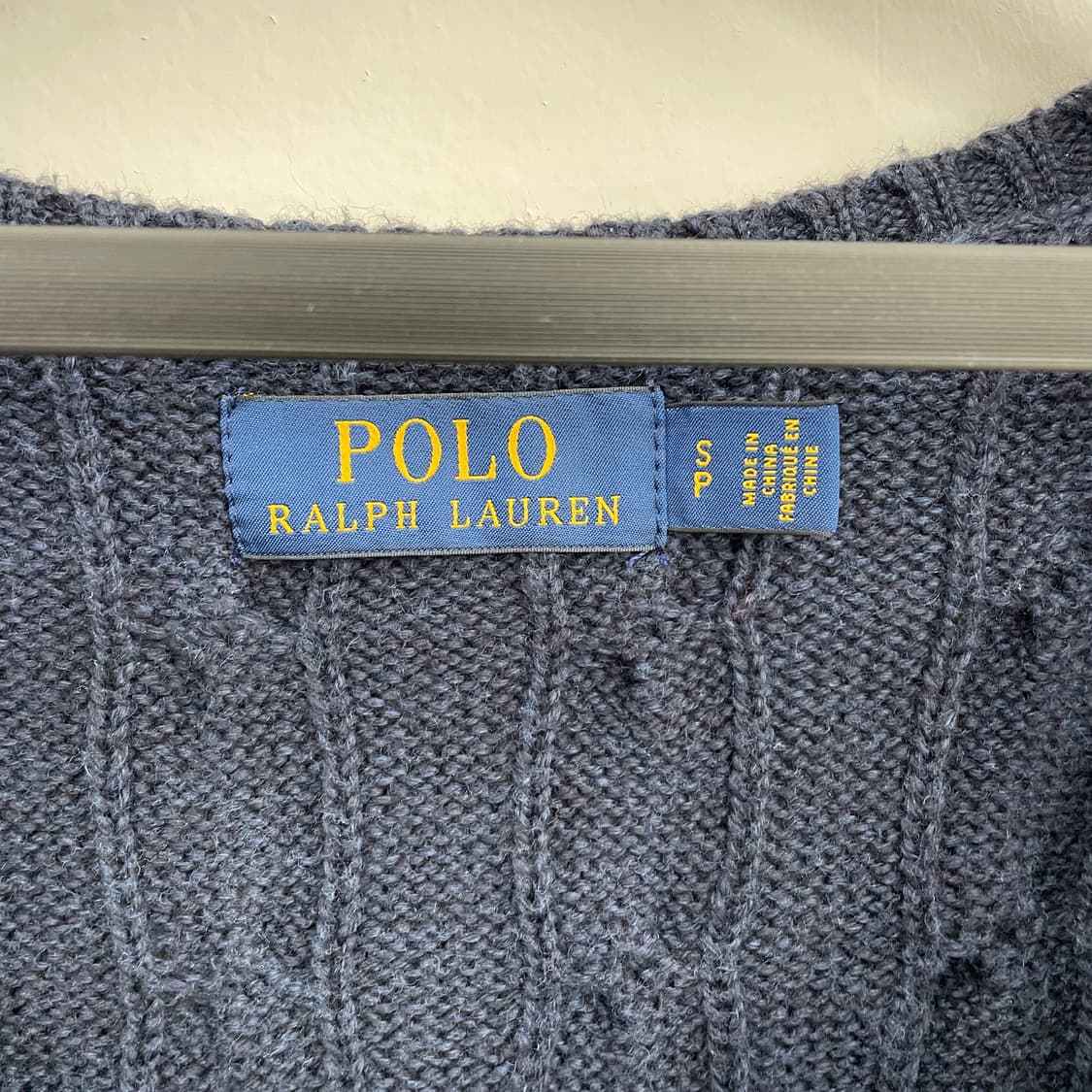폴로 랄프로렌 케이블 꽈베기 니트 조끼 네이비 상품이미지4