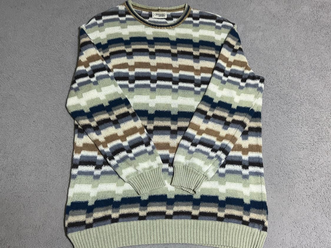 Missoni 미쏘니 나바호 에스닉 패턴 봄여름용 가벼운 니트 /캐피탈 상품이미지2