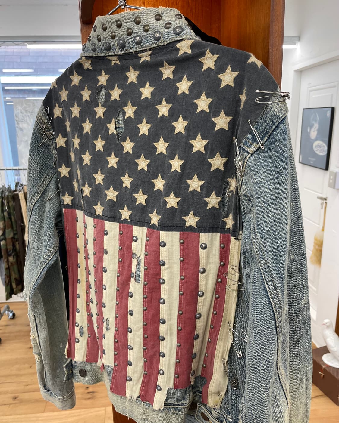 [S] 데님앤서플라이 랄프로렌 성조기 스터드 데님 자켓 상품이미지5