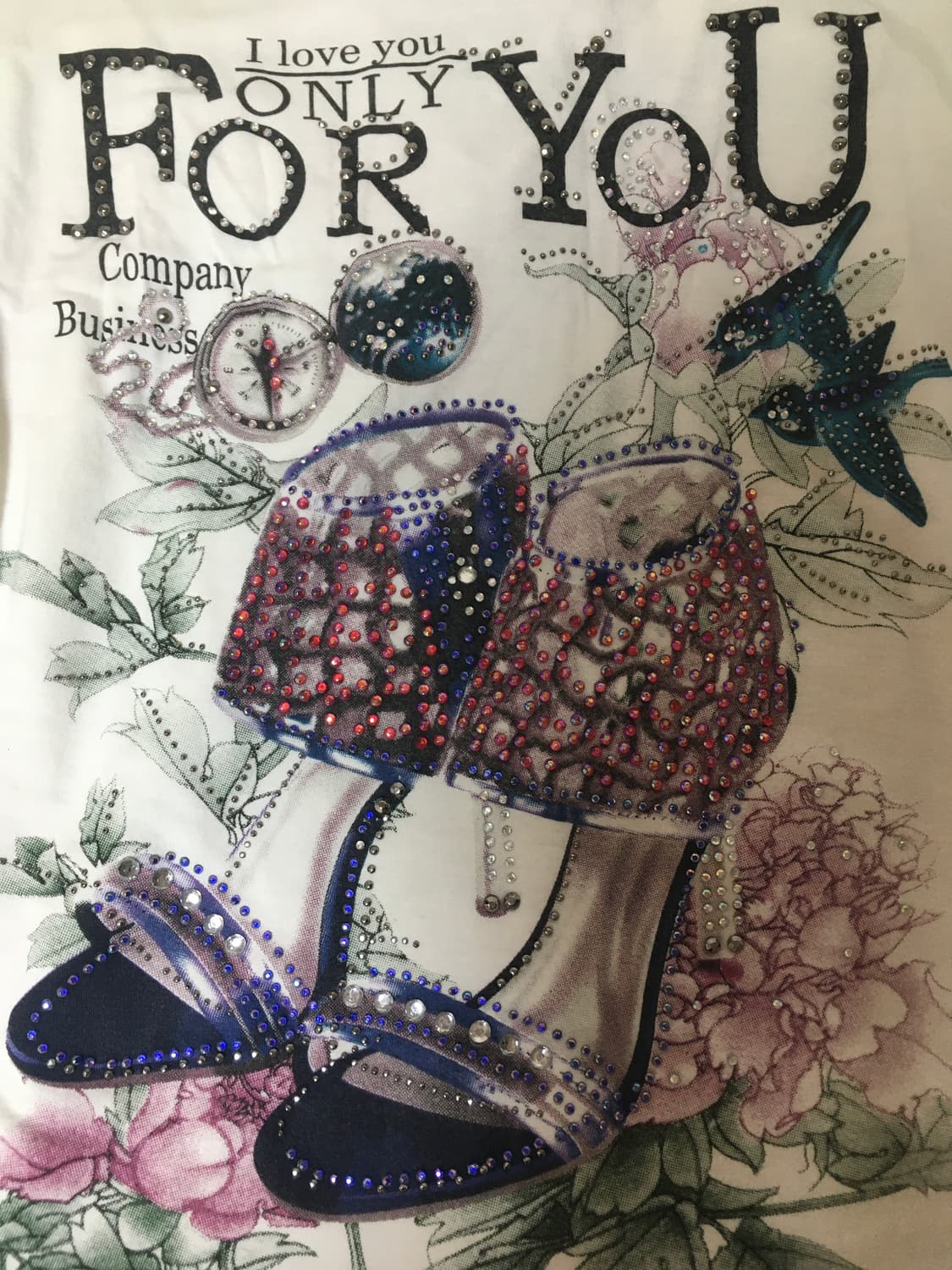 y2k rose high-heel crystal top 상품이미지3